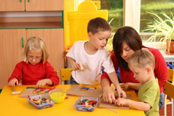 Pre-school children playing